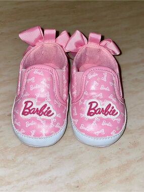 Barbie Pink Logo Baby Slip-On Shoes with Bows
